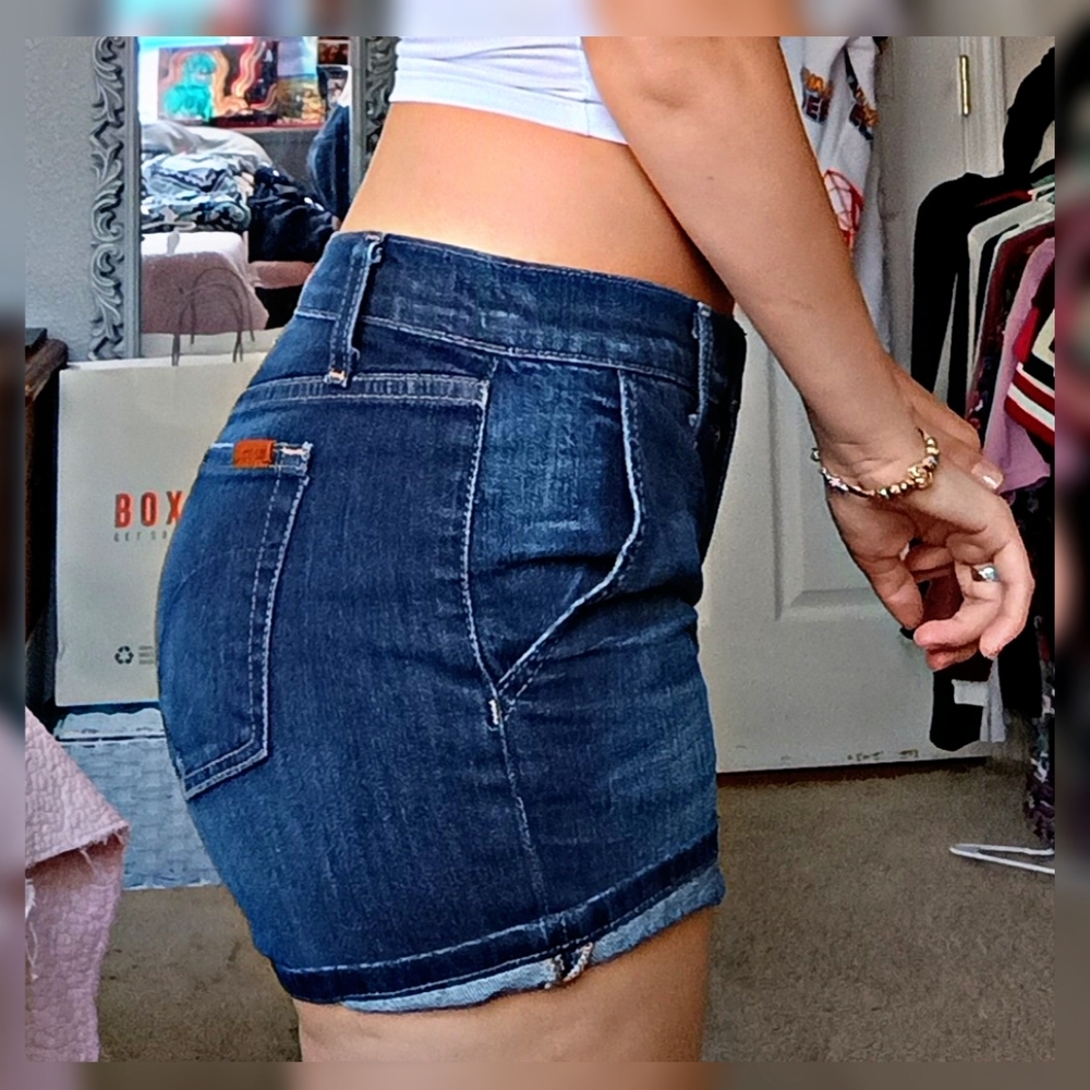 Joe's Jeans Blue High-Waisted Jean Shorts
